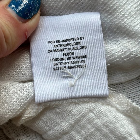 Moth Anthropologie Sweater, Ivory, Women's XS, Linen Blend Islet Duster Cardigan - Picture 7 of 8